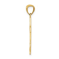 14K Yellow Gold Filigree Cross Pendant view 2