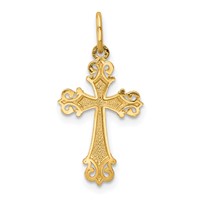 14K and White Rhodium Cross Charm view 4