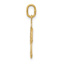 14K Yellow Gold Cut-out Angel Charm with Heart view 2