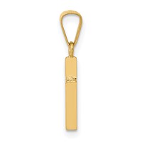 14K Yellow Gold Polished Cross Pendant view 2