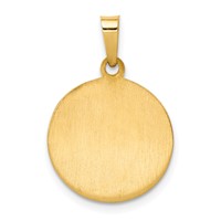 14K Yellow Gold Polished and Satin Hollow St. Andrew Medal Pendant view 4