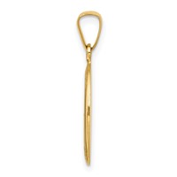 14K Yellow Gold Polished and Satin Hollow St. Anthony Medal Small Oval Pendant view 2