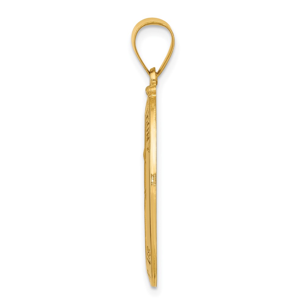 14k Polished and Satin St. Anthony Medal Hollow Pendant (XR1291)