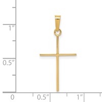 14K Yellow Gold Cross Pendant view 3
