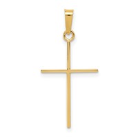 14K Yellow Gold Cross Pendant view 1
