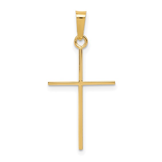 Gold Polished Latin Cross Pendant