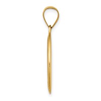 14K Yellow Gold Polished and Satin Hollow St Joseph Medal Oval Pendant view 2