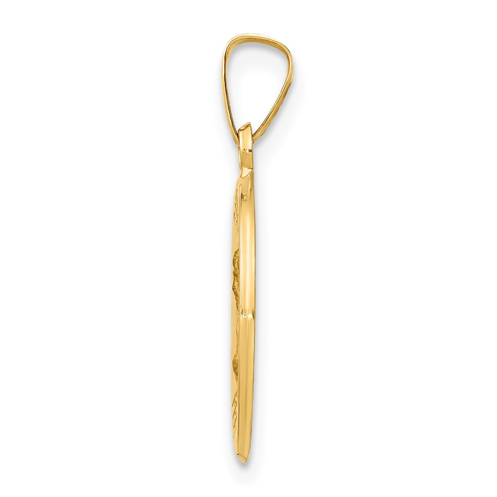 14k Polished and Satin St Mark Medal Hollow Pendant (XR1357)