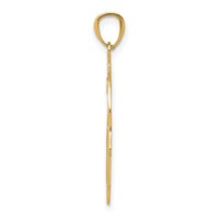 14K Yellow Gold Hamsa Hand of God Filigree Pendant view 2