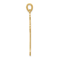 14K Budded Cross Pendant view 2