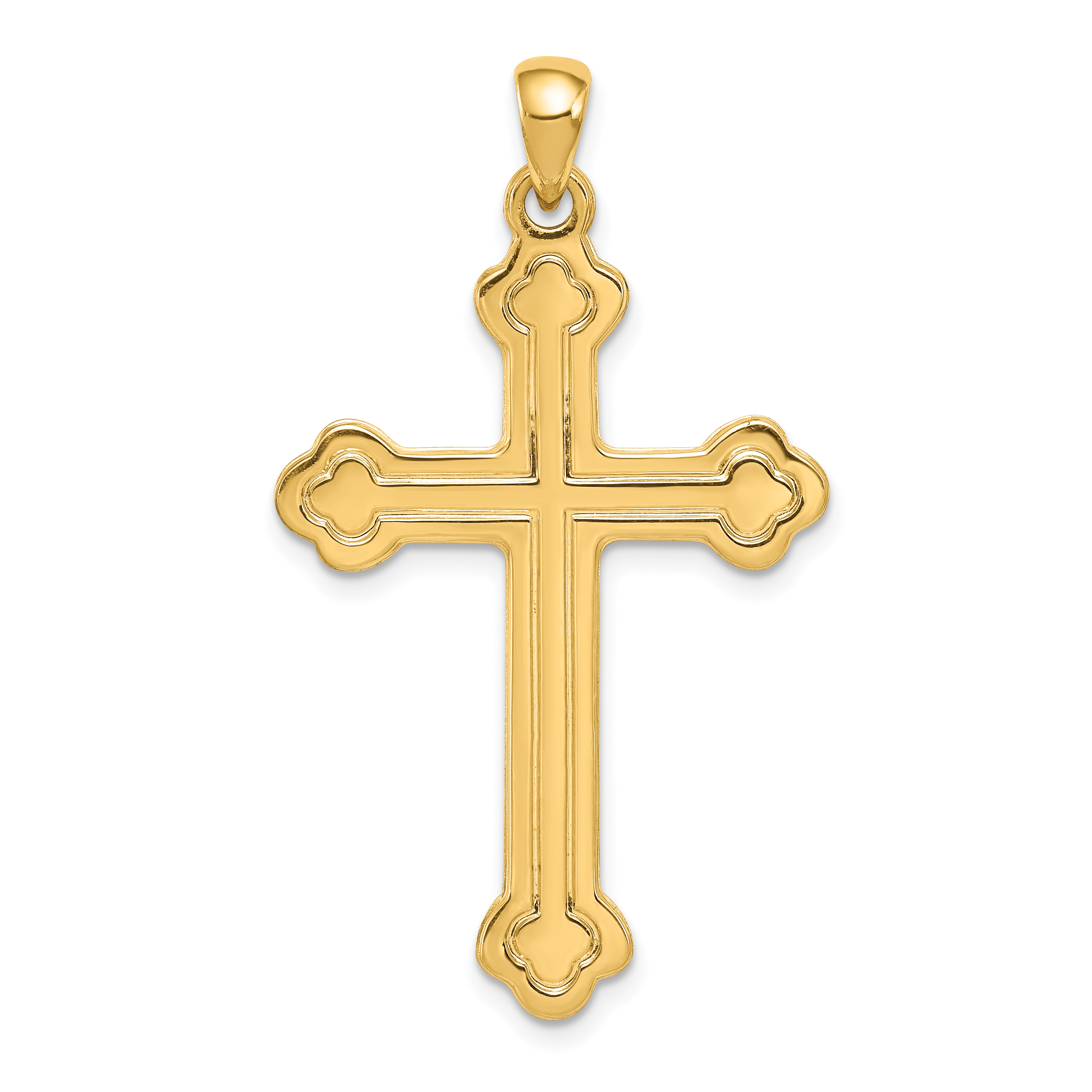 14k Budded Cross Pendant (XR141)