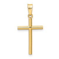 14K Polished Cross Pendant view 4