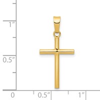 14K Polished Cross Pendant view 3