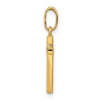 14K Yellow Gold Polished Cross Pendant view 2