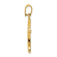 14K Yellow Gold Polished Cross Pendant view 2