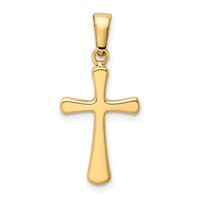 14K Yellow Gold Polished Cross Pendant view 4