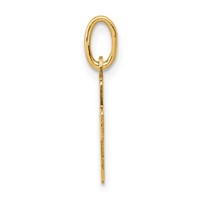 14K Yellow Gold Polished Cross Pendant with Heart view 2