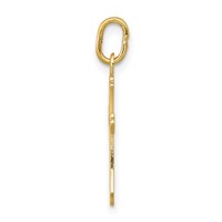 14K Gold Polished Small Cross Pendant view 2
