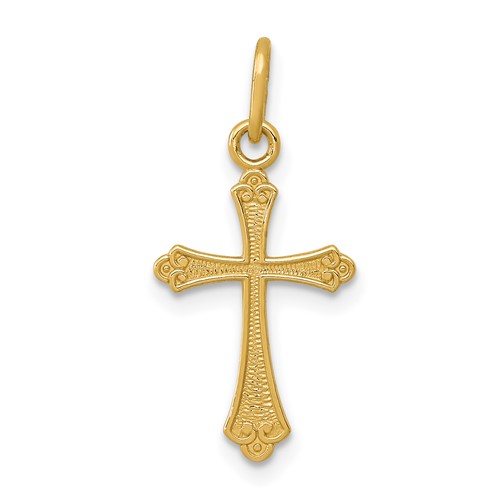 14K Yellow Gold Gold Polished Small Cross Pendant
