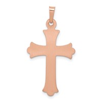 14K Two-Tone Fleur De Lis Cross Pendant view 4