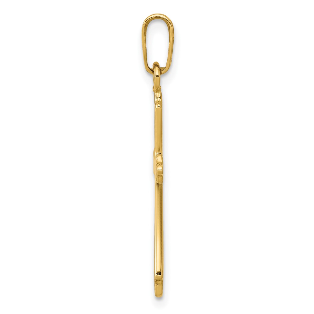 14k Polished Cross Pendant (XR1481)