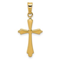 14K Polished Cross Pendant view 3