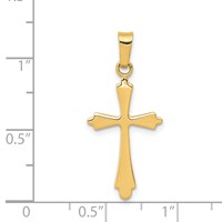14K Polished Cross Pendant view 4