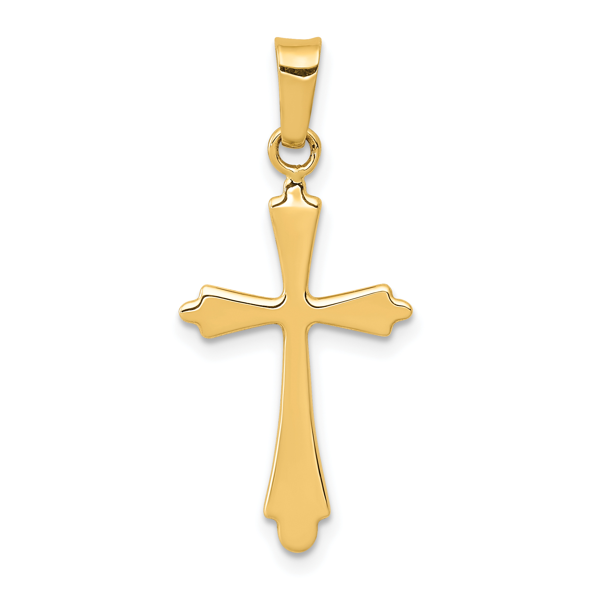 14k Polished Cross Pendant (XR1481)