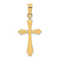 14K Polished Cross Pendant view 1