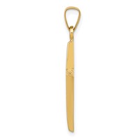 14K Yellow Gold Polished Latin Cross Pendant view 2