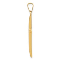 14K Yellow Gold Polished Latin Cross Pendant view 2