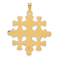 14K Polished Jerusalem Cross Pendant view 3