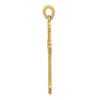 14K Yellow Gold Budded Cross Pendant view 2