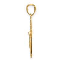 14K Yellow Gold Polished Small Passion Crucifix Pendant view 2