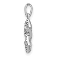 14K White Gold 0.12 Carat Diamond Star of David Pendant view 2
