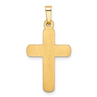 14K Yellow Gold Satin Latin Cross Pendant view 3