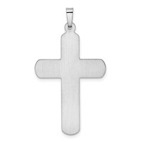 14K White Gold Polished Latin Cross Pendant view 3