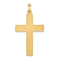 14K Yellow Gold Polished Cross Pendant view 3