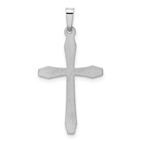 14K White Gold Polished Cross Pendant view 3