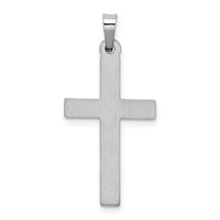 14K White Gold Polished Lattice Cross Pendant view 3