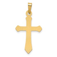 14K Yellow Gold Polished Cross Pendant view 3