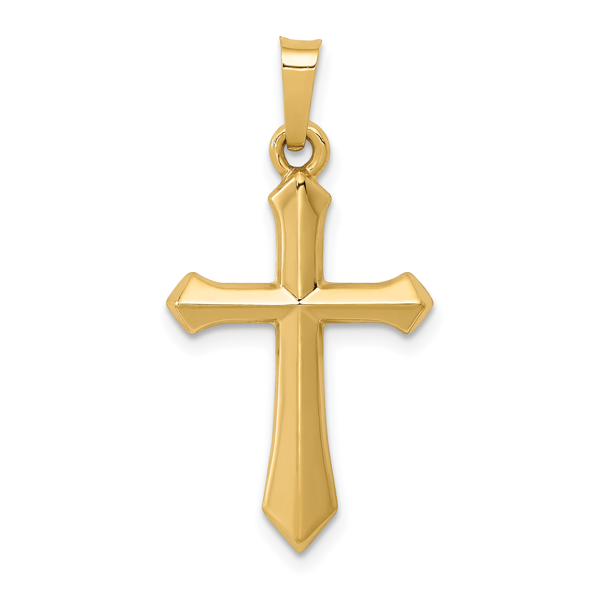 14k Polished Cross Pendant (XR1608)