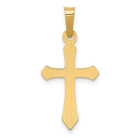 14K Yellow Gold Polished Cross Pendant view 3