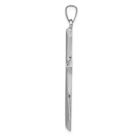 14K White Gold Polished Passion Cross Pendant view 2