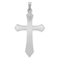 14K White Gold Polished Passion Cross Pendant view 3