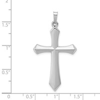 14K White Gold Polished Passion Cross Pendant view 4