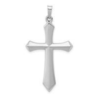 14K White Gold Polished Passion Cross Pendant view 1