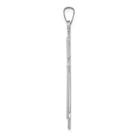 14K White Gold Polished and Satin Cross Pendant view 2