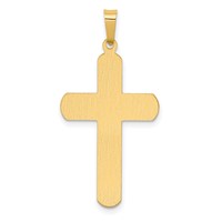 14K Two-tone Polished and Textured Inri Crucifix Pendant view 3