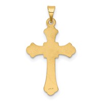 14K Yellow Gold Budded Cross Pendant view 4